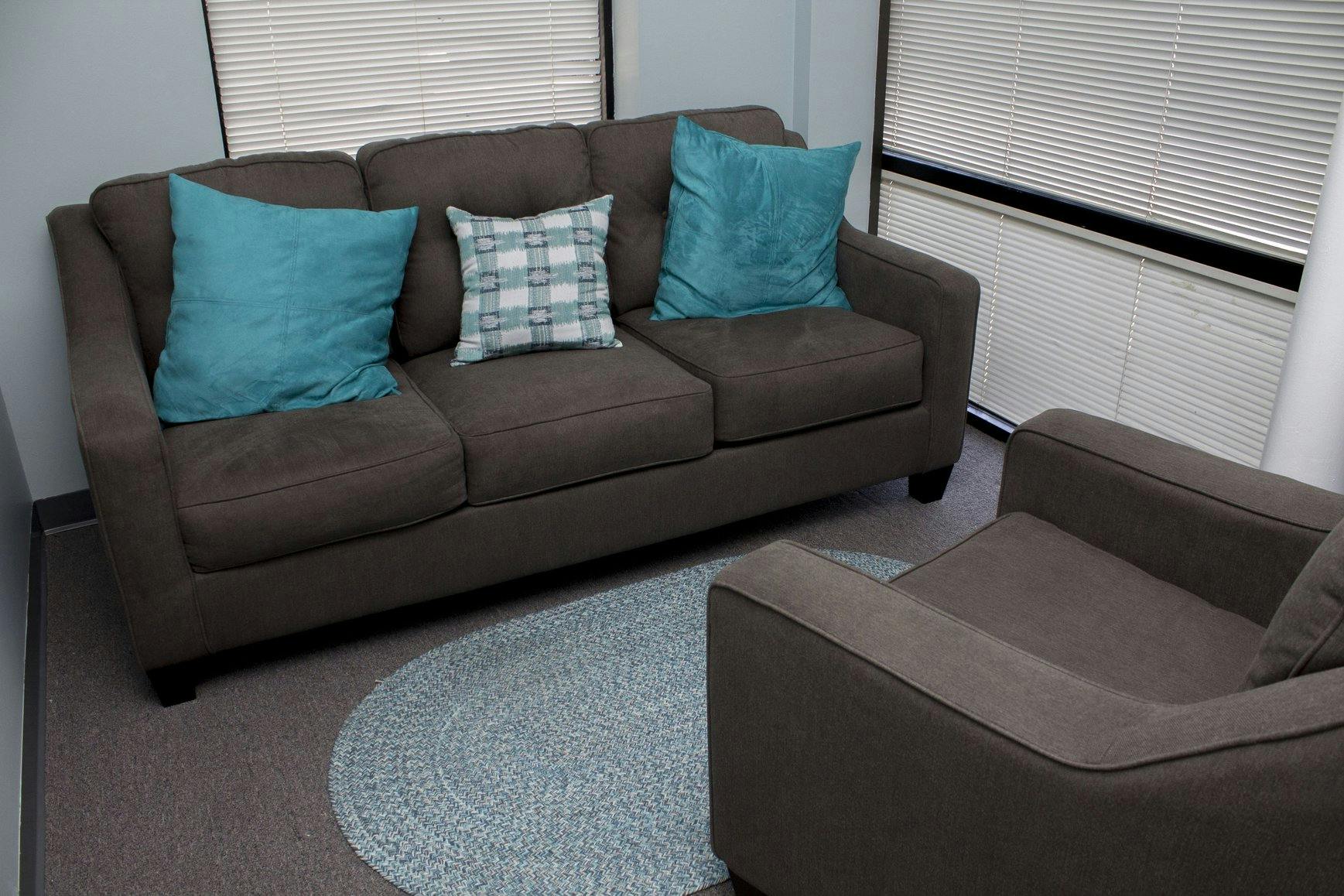 Photo of our counseling couch and offices